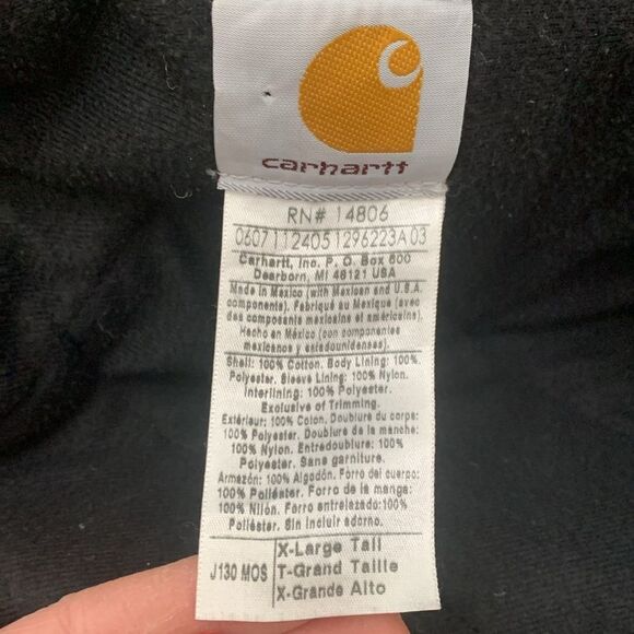 Carhartt Distressed RN#14806
J130 MOS Green Hooded Chore Workwear Coat Sz XLT - Picture 3 of 17